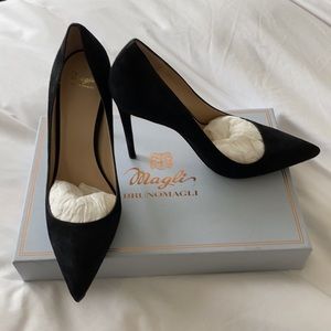 Bruno Magli black suede Allegra heels